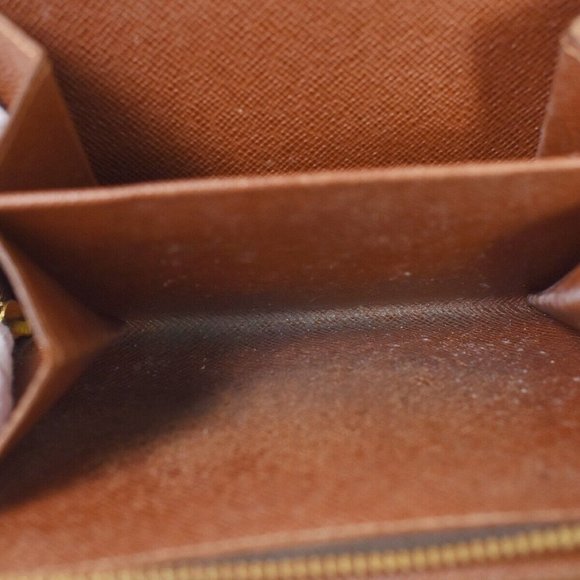 Authentic LOUIS VUITTON Porte Papier Zip Bifold Wallet Monogram Brown - Picture 9 of 15